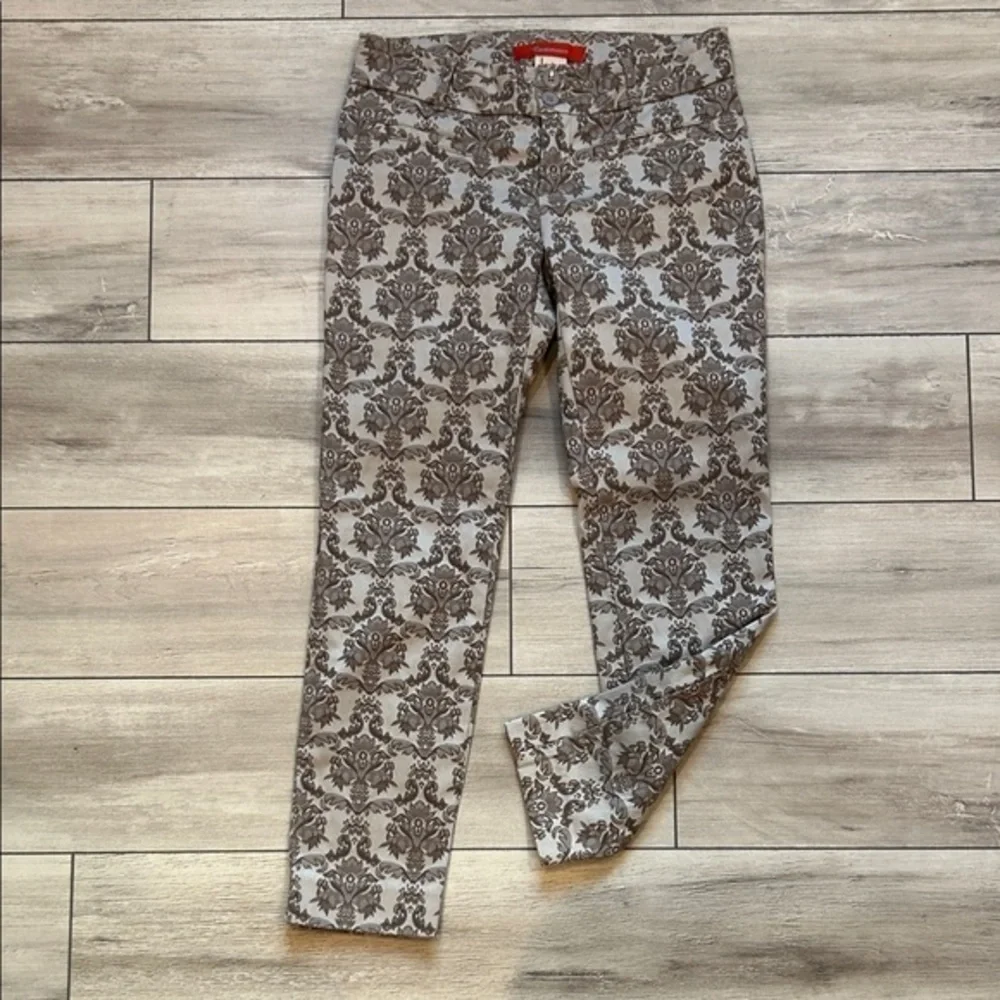 Anthropologie Cartonnier paisley cropped ankle pants size 0
